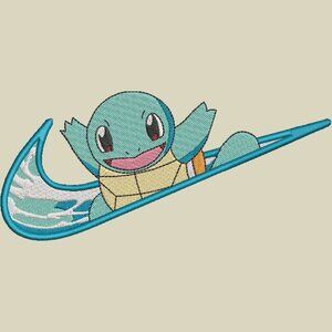 Nike Pokemon Squirtle HOODIE Embroidered Adult Unisex Hooded Sweatshirt Swoosh